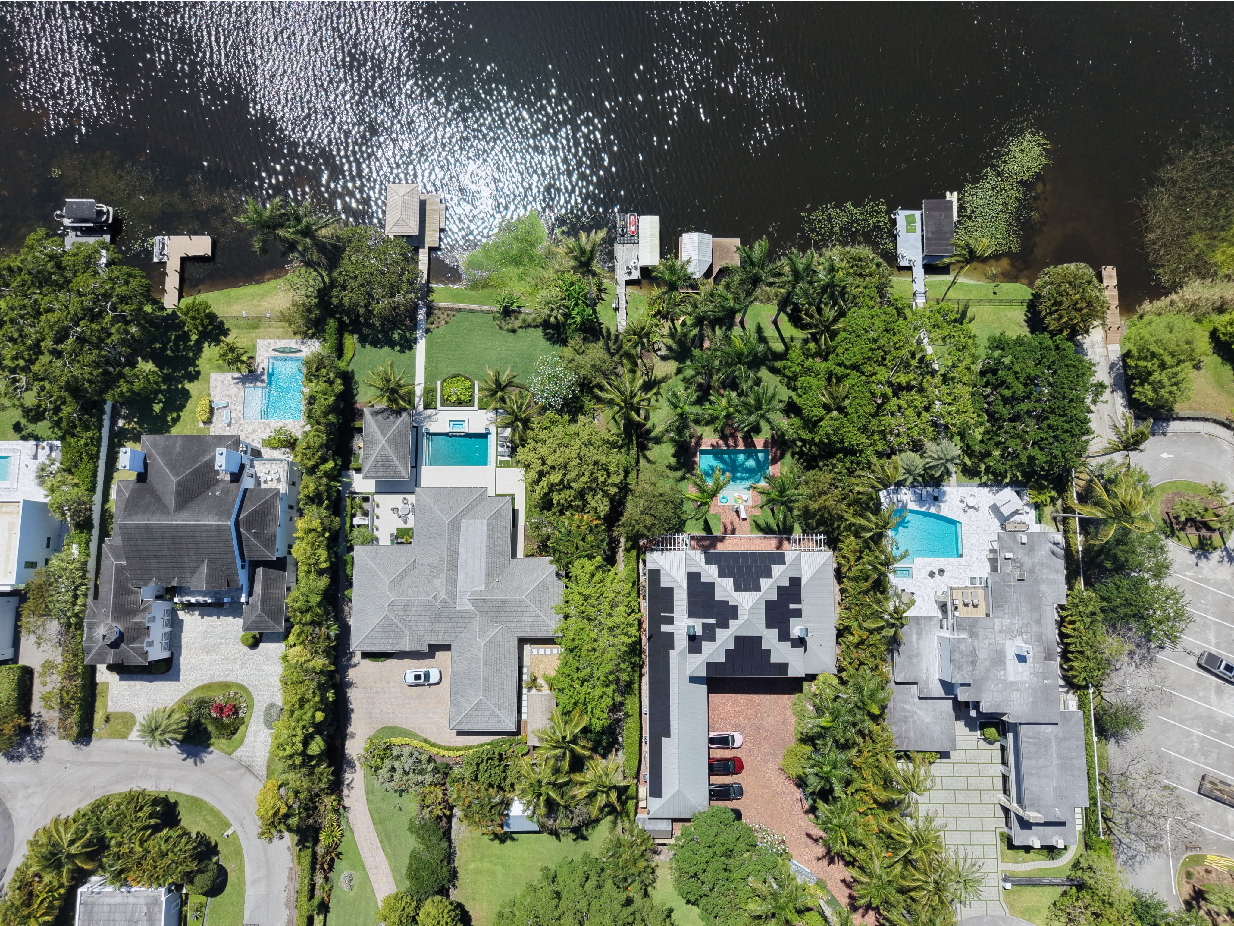 Aerial view of Boca Raton waterfront neighborhoods