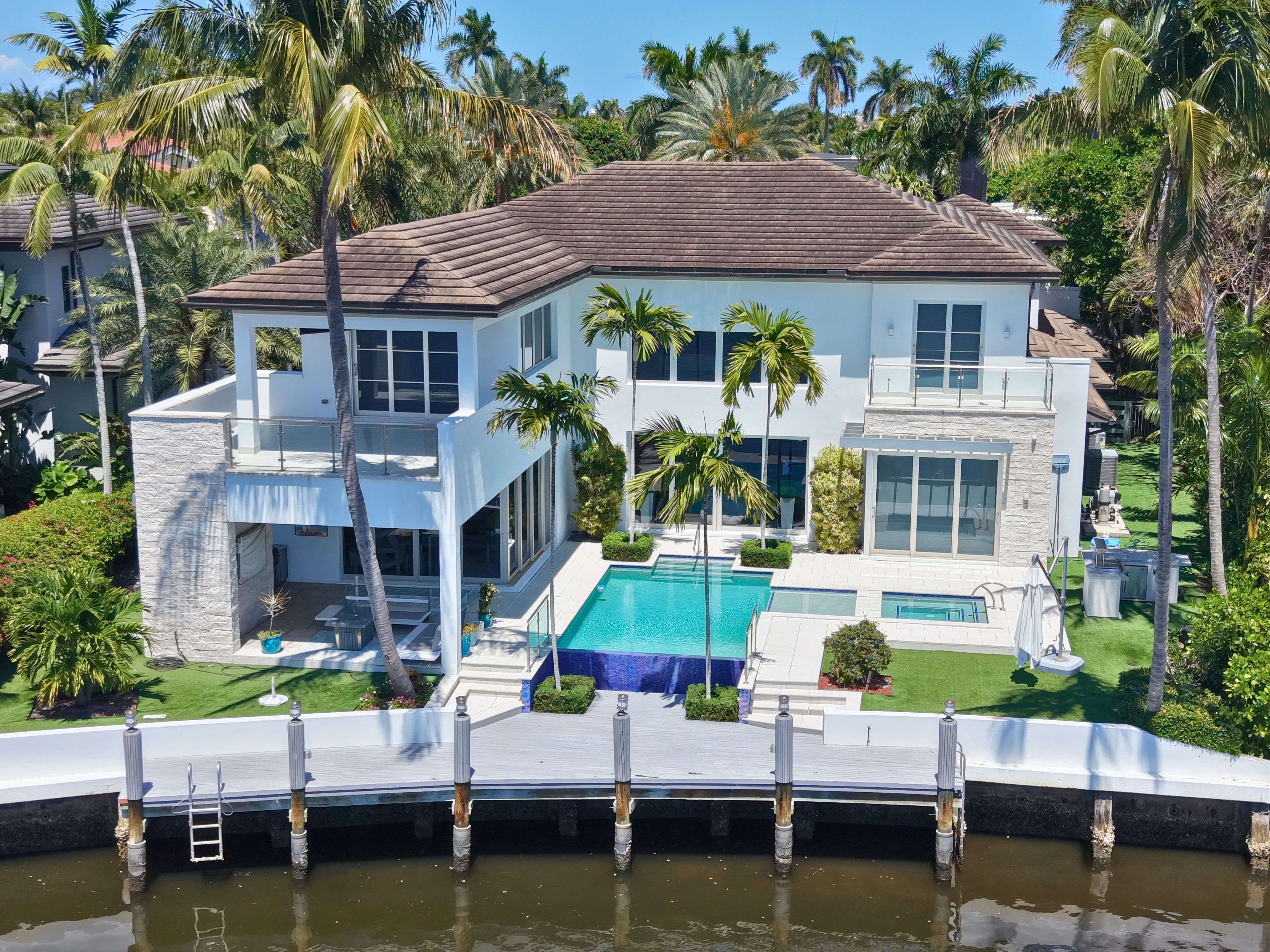 Intracoastal waterfront home with dock access in Boca Raton